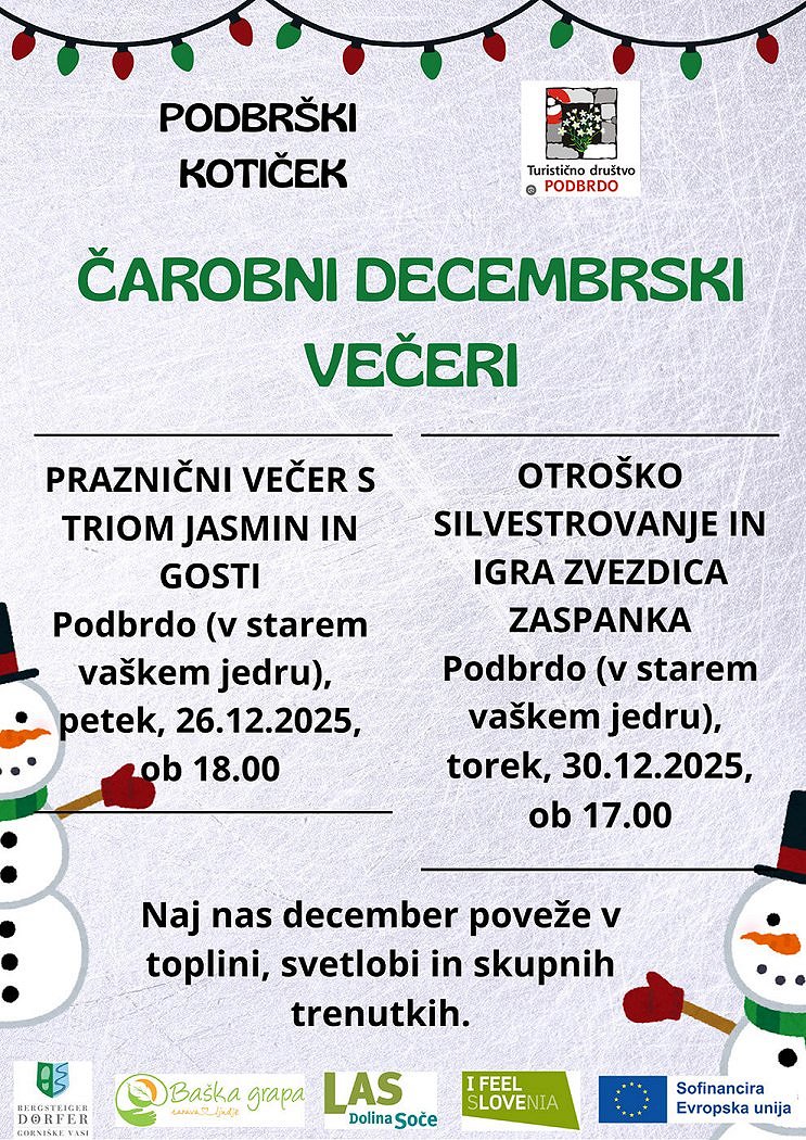 Podbrški kotiček - Čarobni decembrski večeri 2025